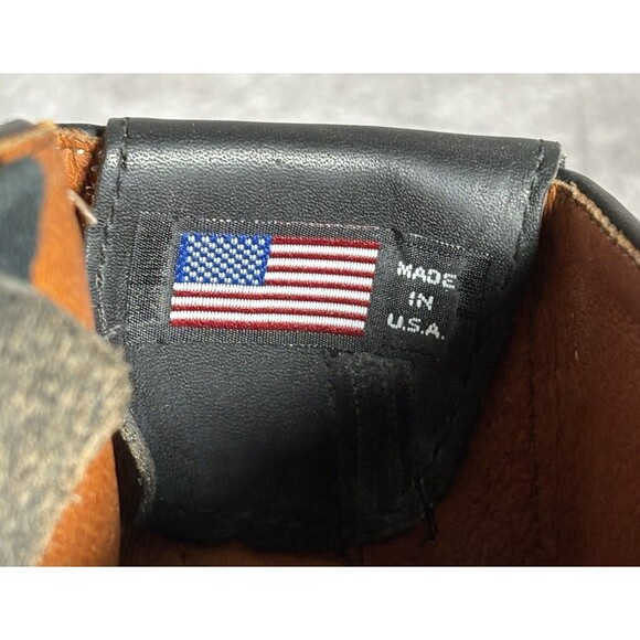 Harley Davidson Vintage Biker Boots Mens 9 1/2D 17” Lace Up Made In USA NWT 1988 main image 11